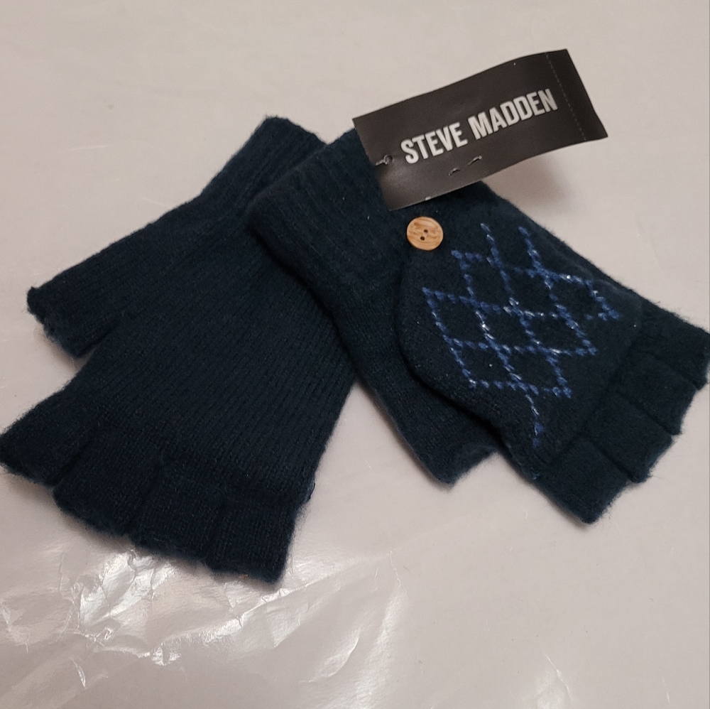 Steve Madden flip top convertible fingerless  gloves OS
